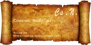 Cseres Noémi névjegykártya